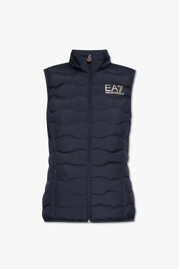 Ea7 emporio armani cheap quilted gilet black